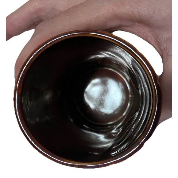 Vintage Ceramic Tiki Mug – Glossy Brown Sculpted Polynesian Face – Retro Barware - Picture 5 of 6